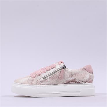 Paul Green Platform Side Zip Thick Lace - Rose Snake